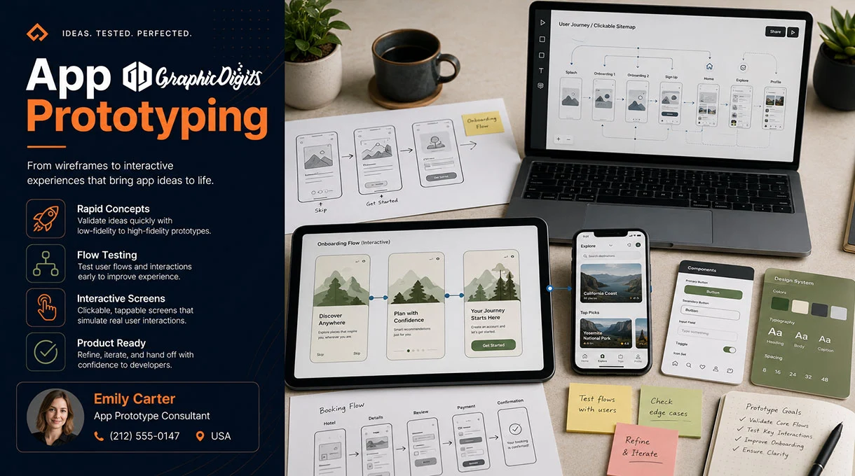 App prototyping services by Graphic Digits