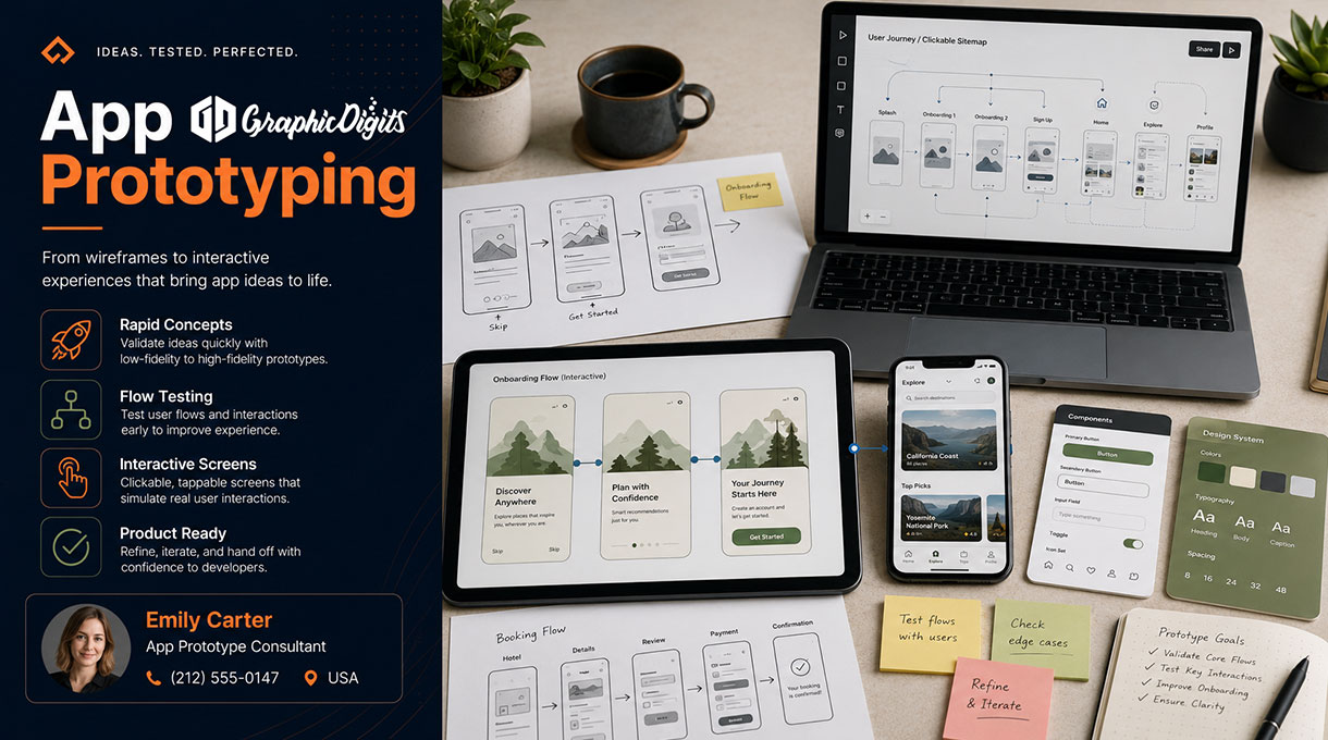 App prototyping services by Graphic Digits