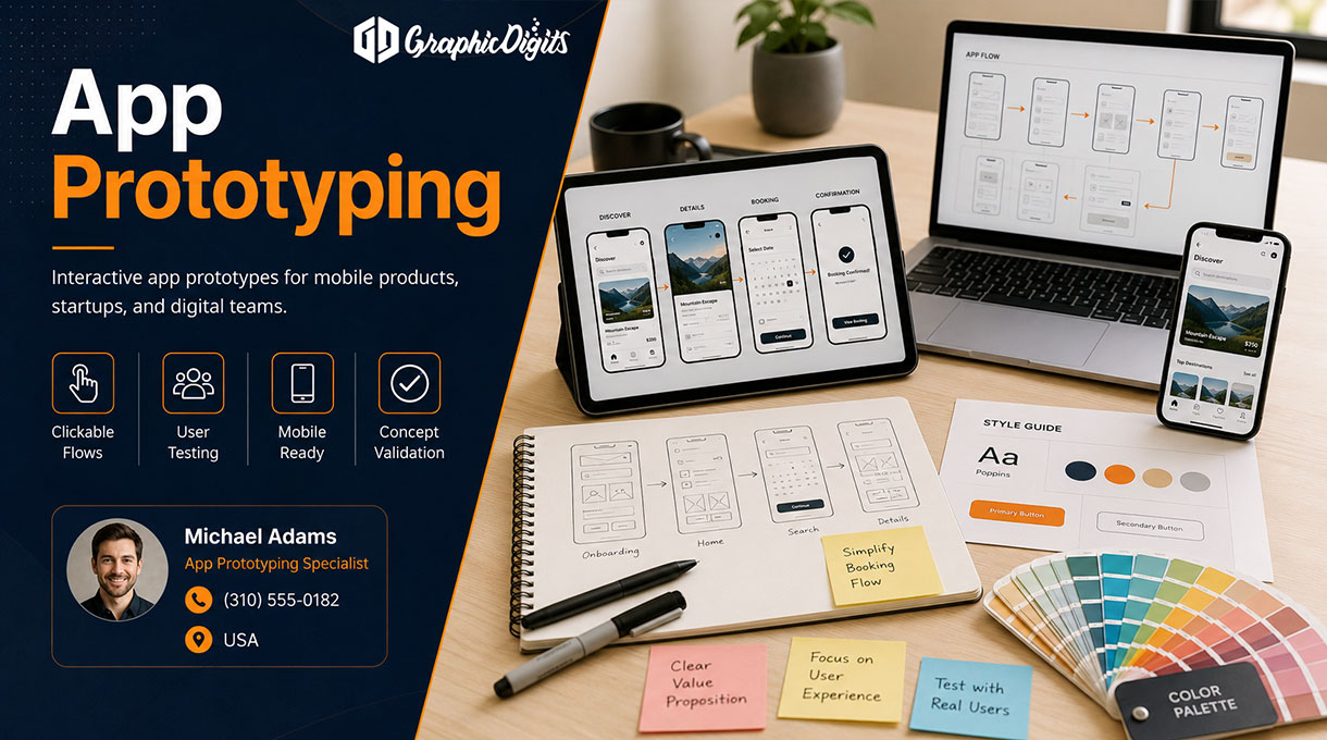 App prototyping by Graphic Digits