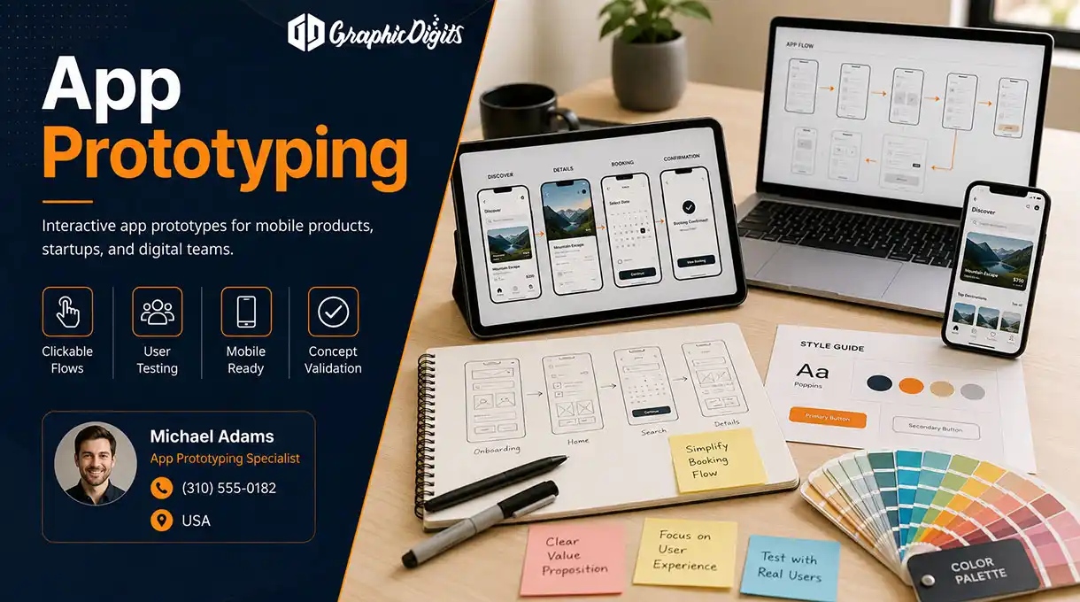 App prototyping by Graphic Digits