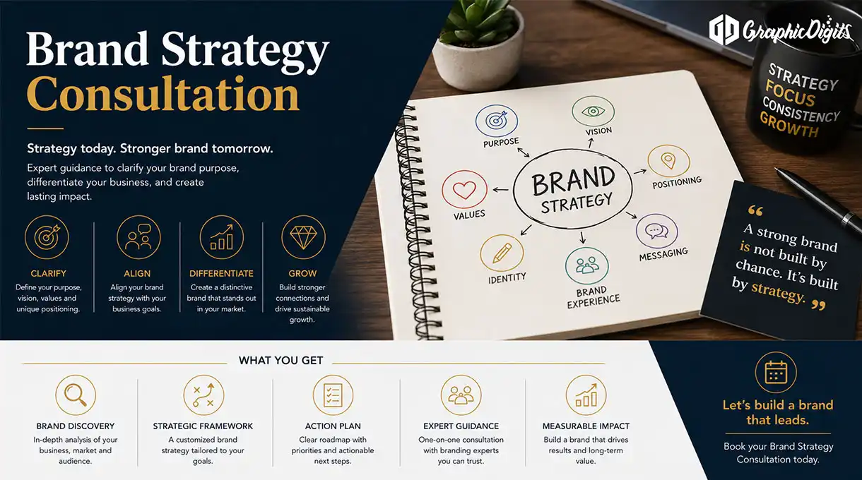 Book a free brand strategy consultation with Graphic Digits