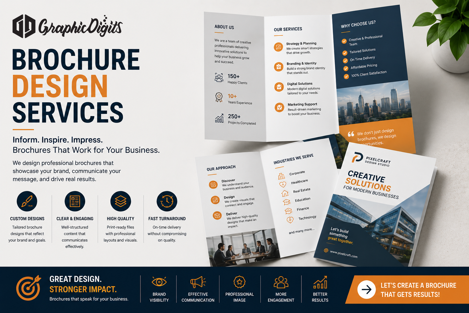 Corporate brochure design services by Graphic Digits