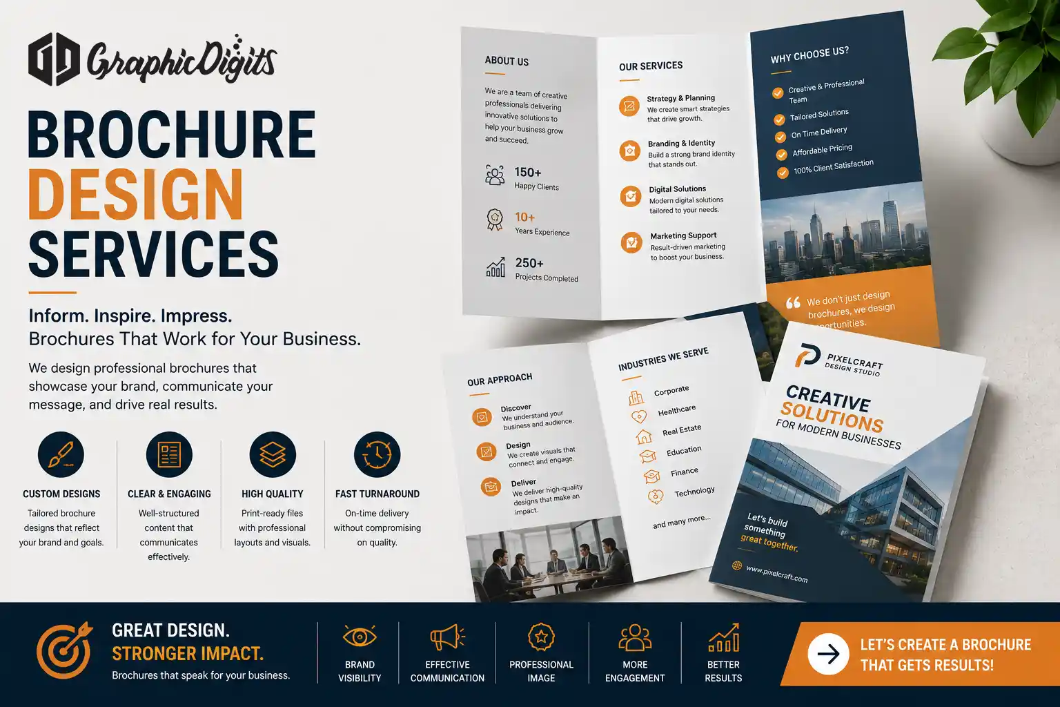 Corporate brochure design services by Graphic Digits