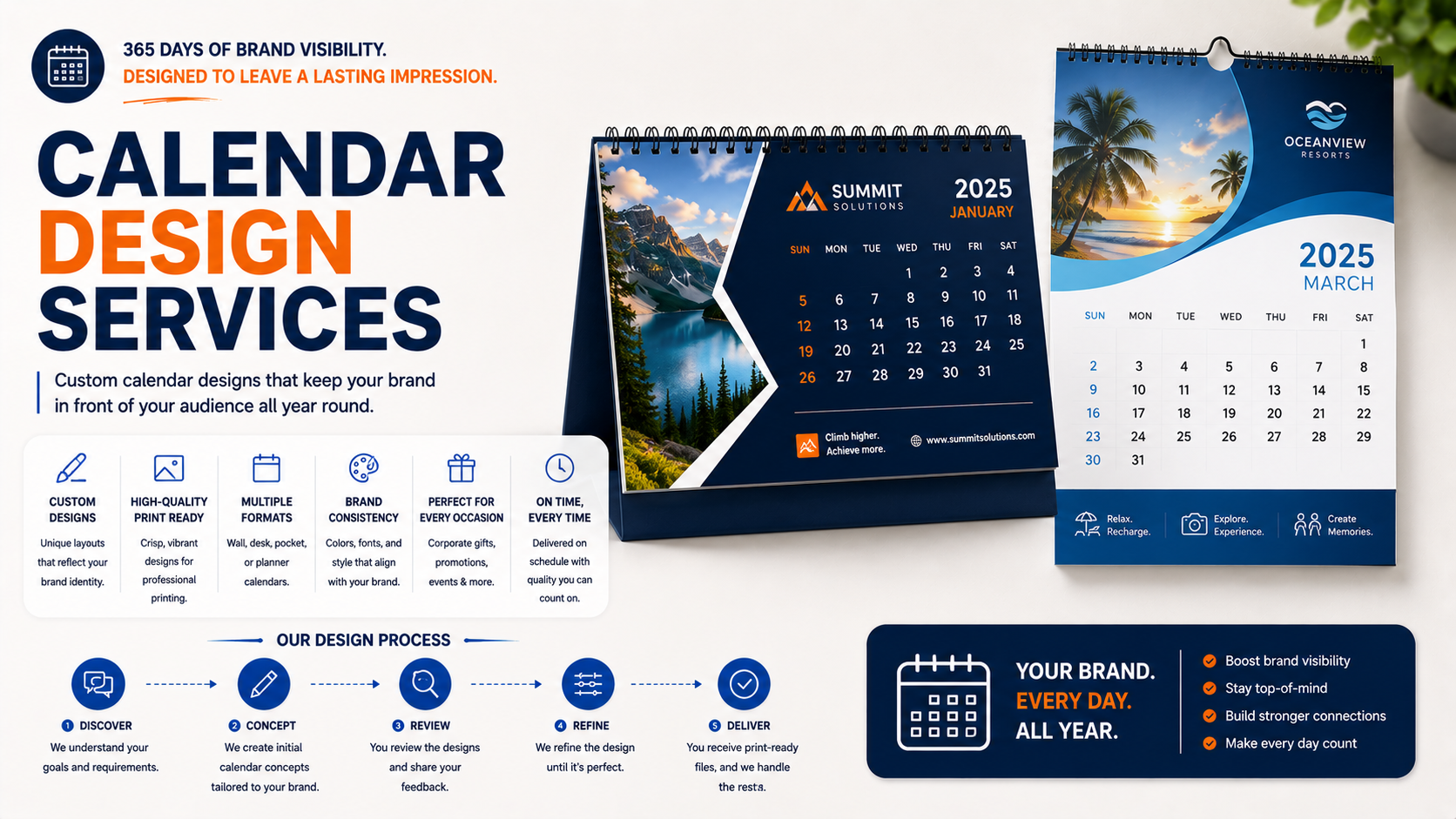 Calendar design services by Graphic Digits