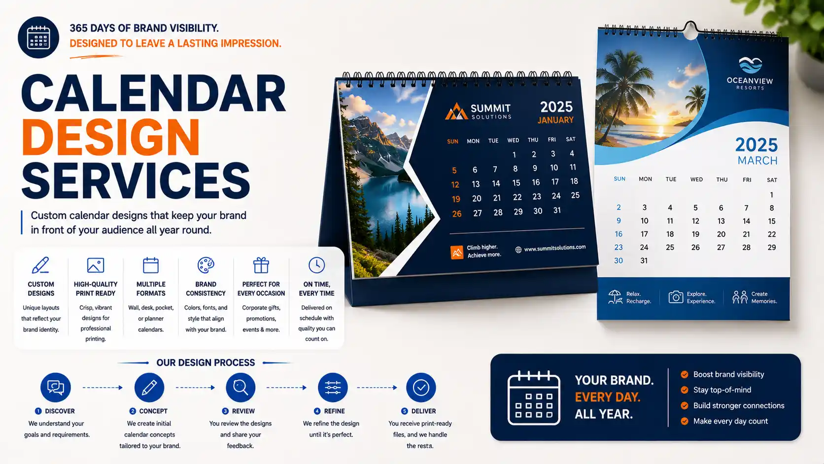 Calendar design services by Graphic Digits
