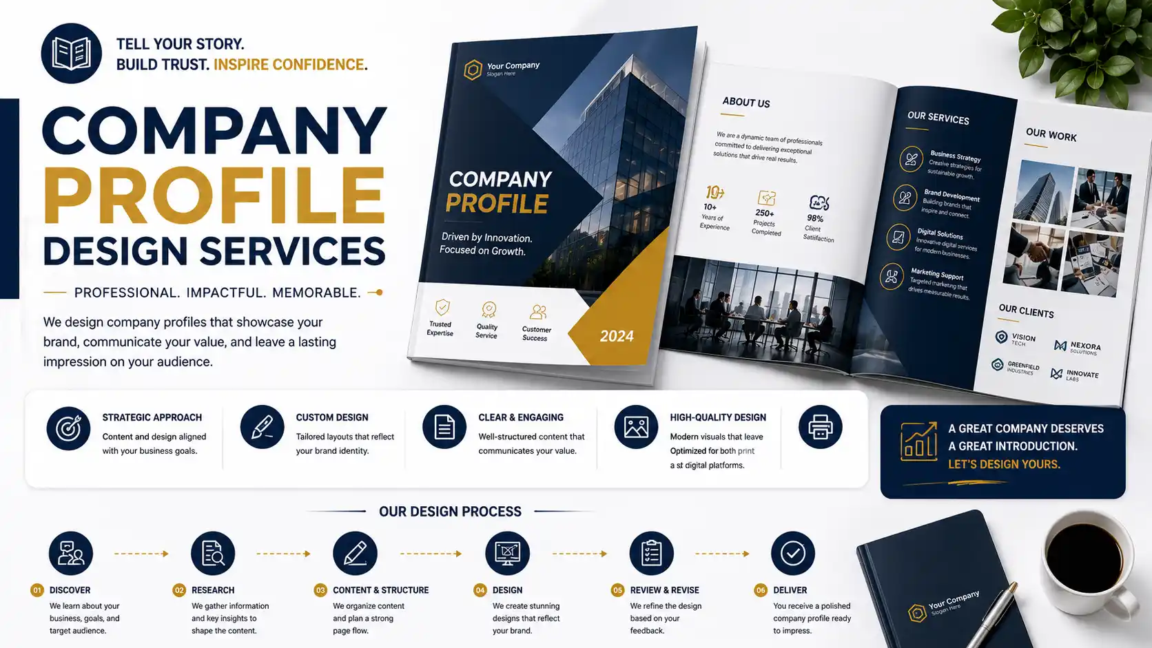 Company profile design services by Graphic Digits