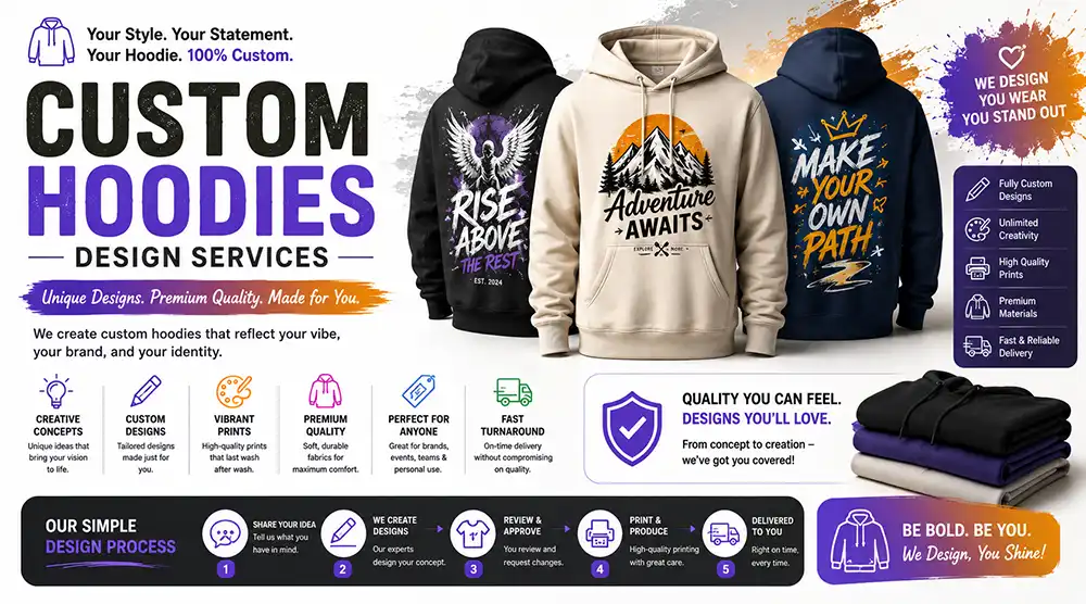 Custom hoodies design services by Graphic Digits