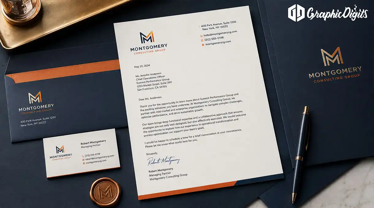 Custom letterhead design services by Graphic Digits