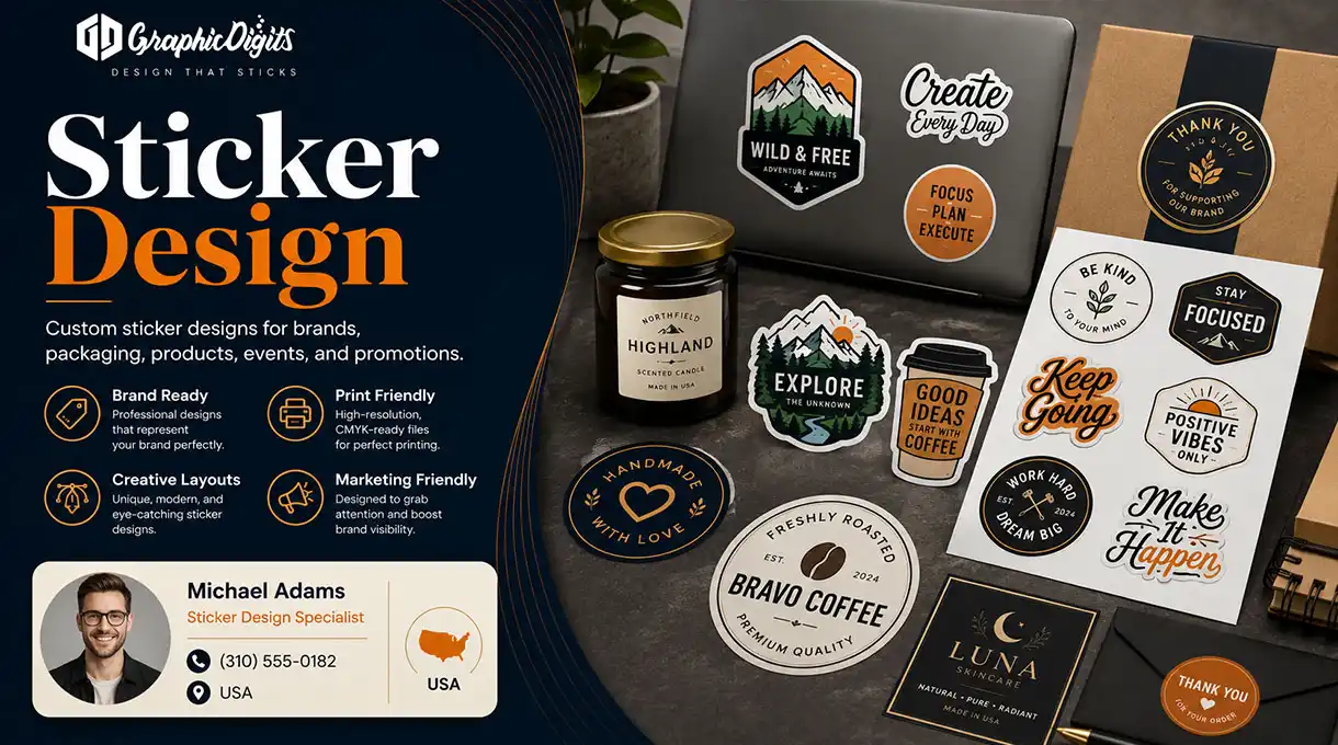 Custom sticker design by Graphic Digits