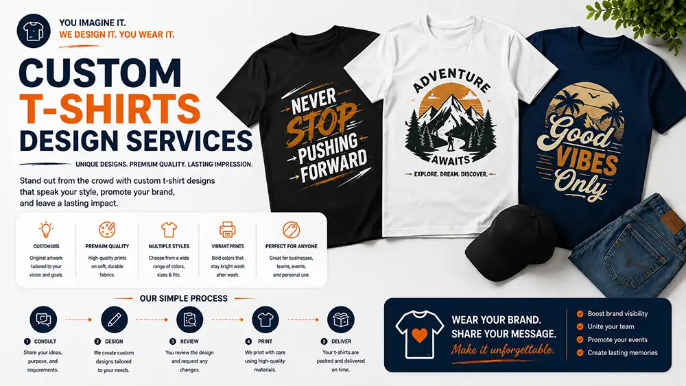 Custom t-shirts design services by Graphic Digits