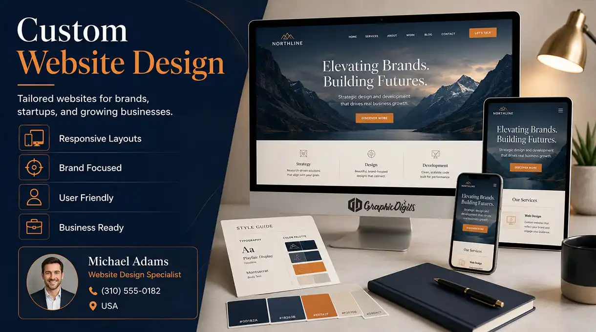 Custom website design by Graphic Digits