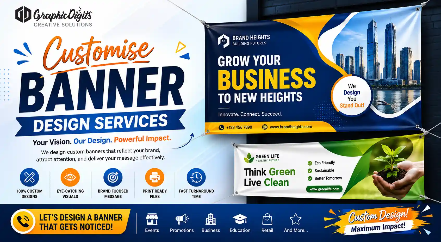 Corporate customise banner design services by Graphic Digits