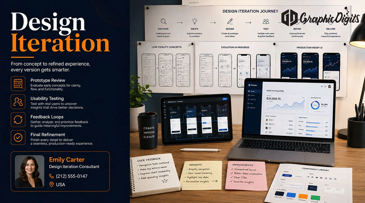 Design iteration services by Graphic Digits