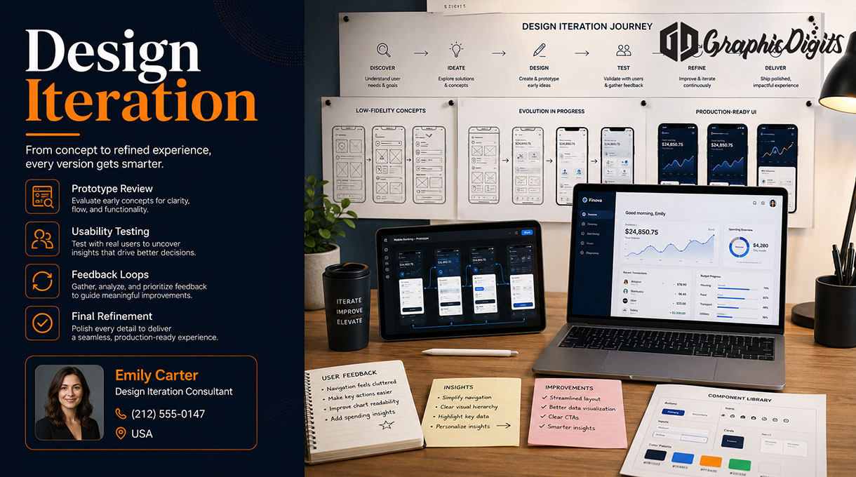 Design iteration services by Graphic Digits