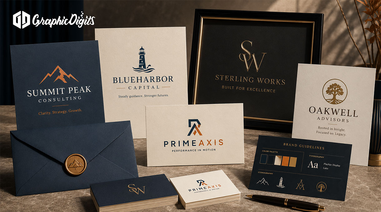 Design a business logo with Graphic Digits