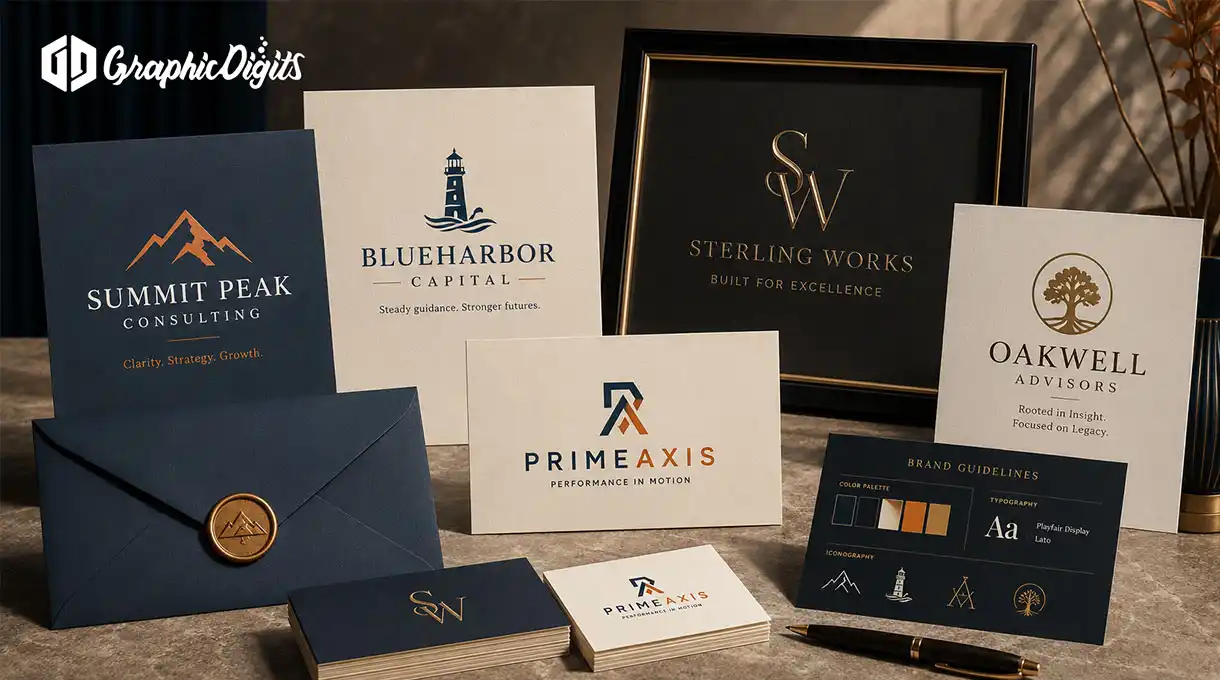 Design a business logo with Graphic Digits