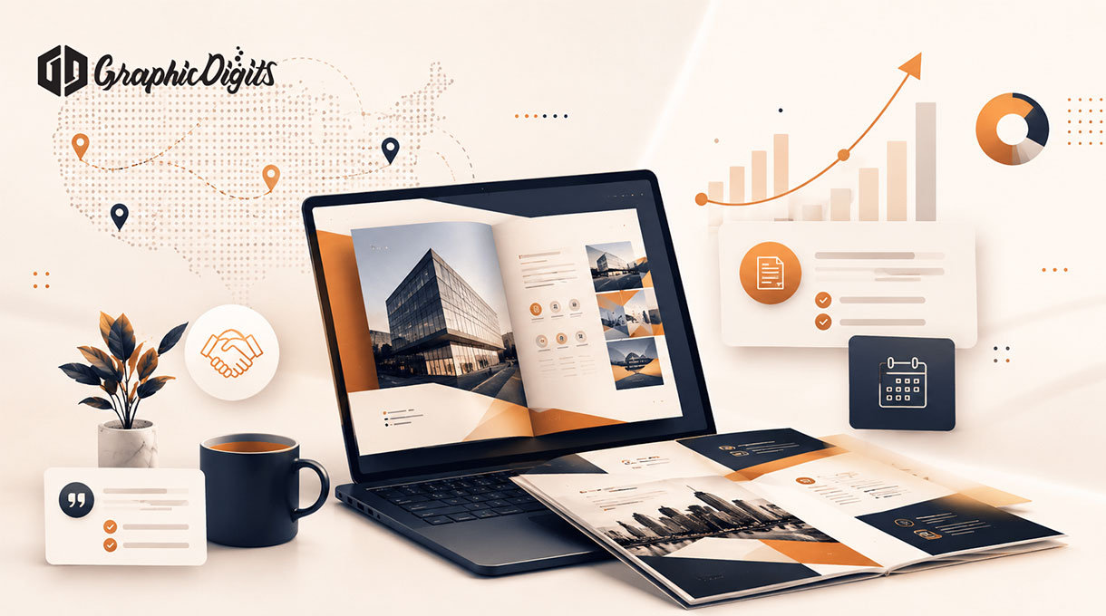 Leading digital brochure design agency in USA by Graphic Digits