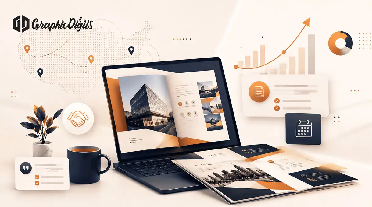 Leading digital brochure design agency in USA by Graphic Digits