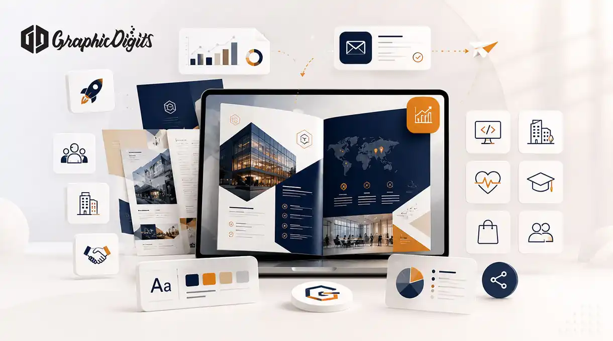 Digital brochure design services by Graphic Digits