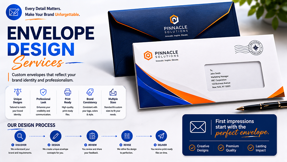 Envelope design services by Graphic Digits
