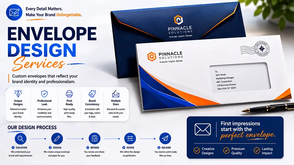 Envelope design services by Graphic Digits