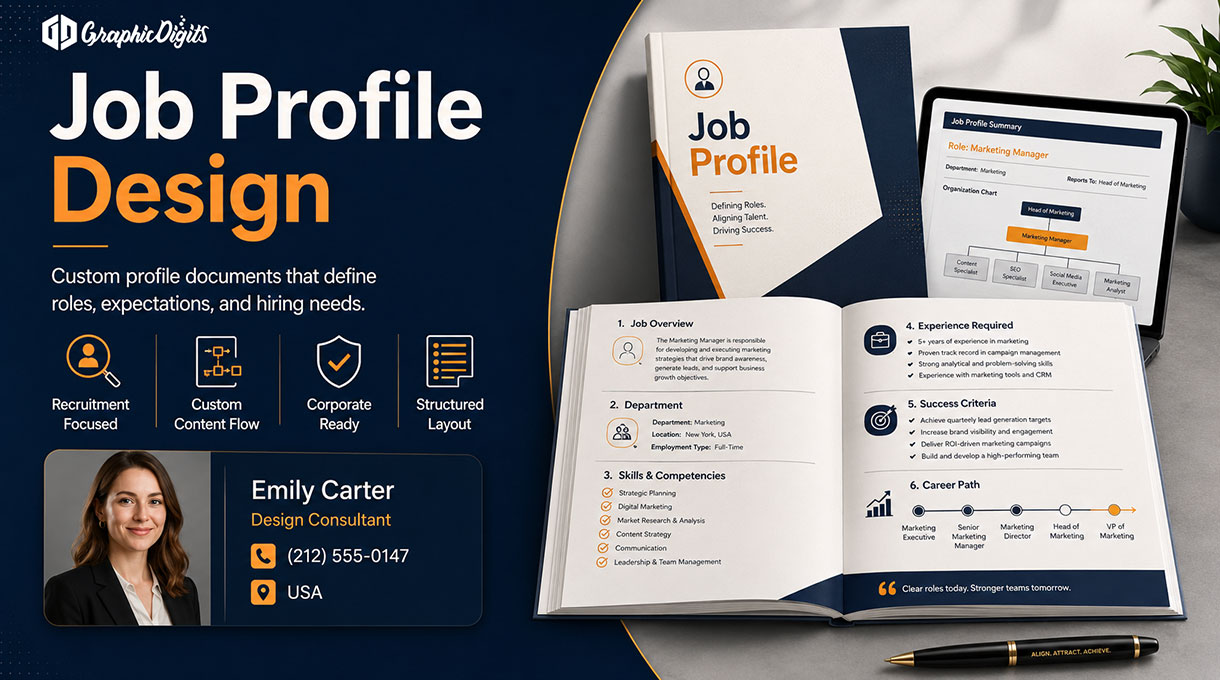 Job profile design services by Graphic Digits