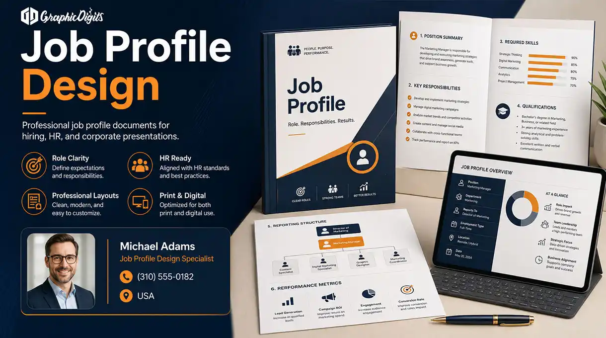 Example of professional job profile document design