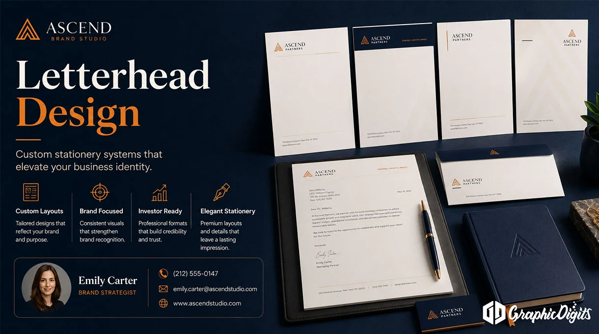 Letterhead design services by Graphic Digits
