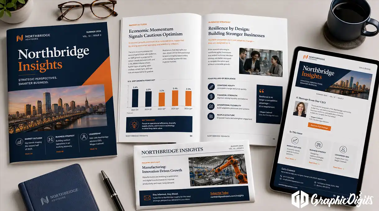 Newsletter design services by Graphic Digits