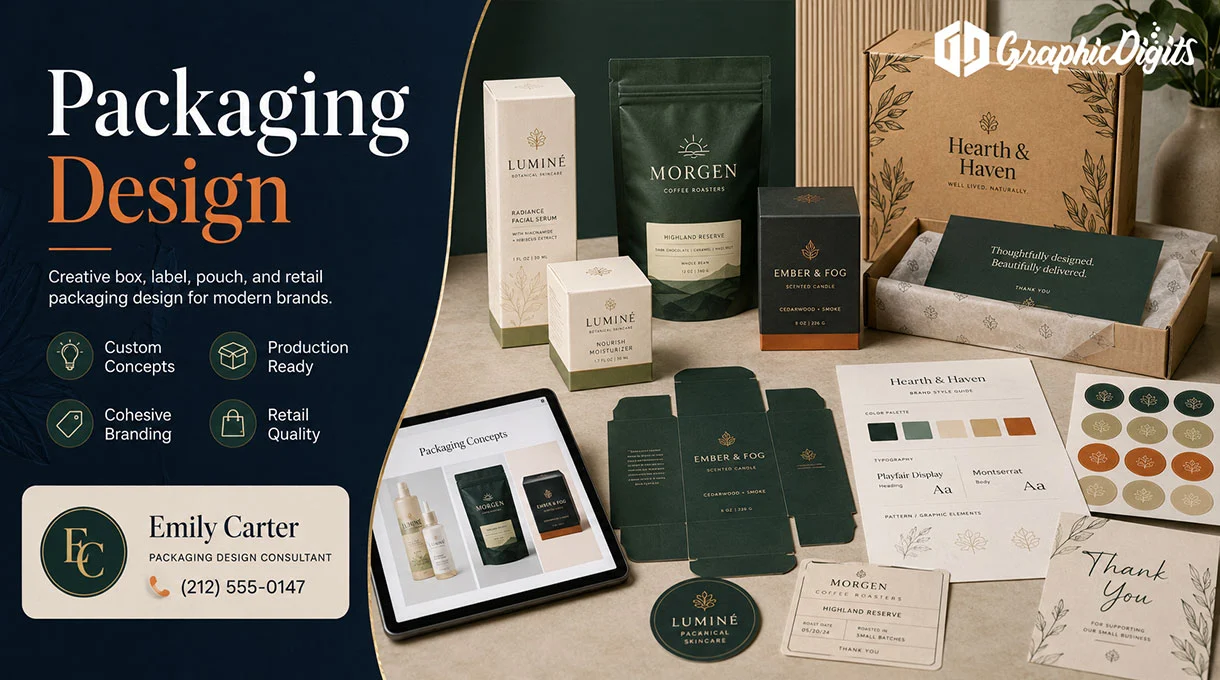 Packaging design services by Graphic Digits