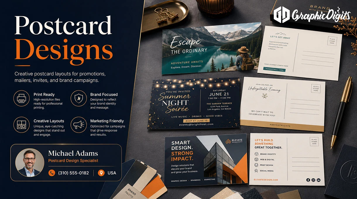 Postcard design services by Graphic Digits