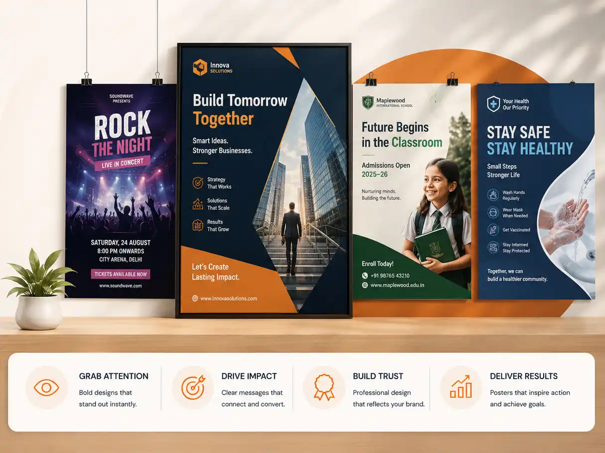 Poster makers services for businesses, events, and promotions