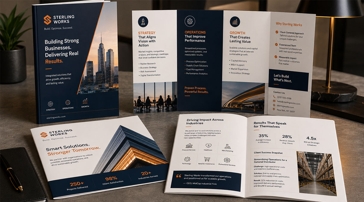 Professional business brochure design by Graphic Digits