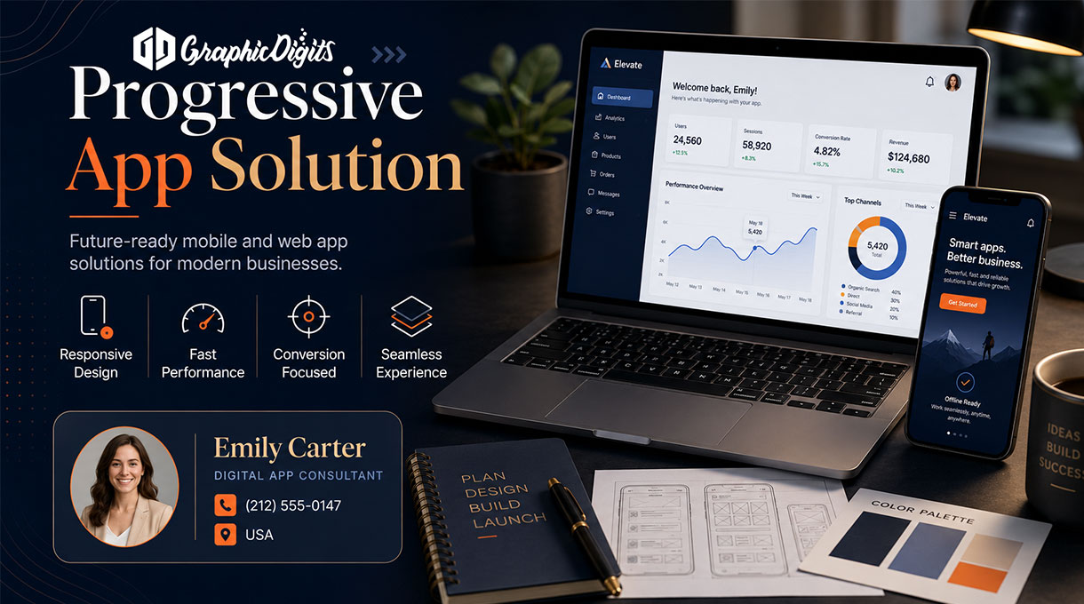 Progressive app solutions services by Graphic Digits