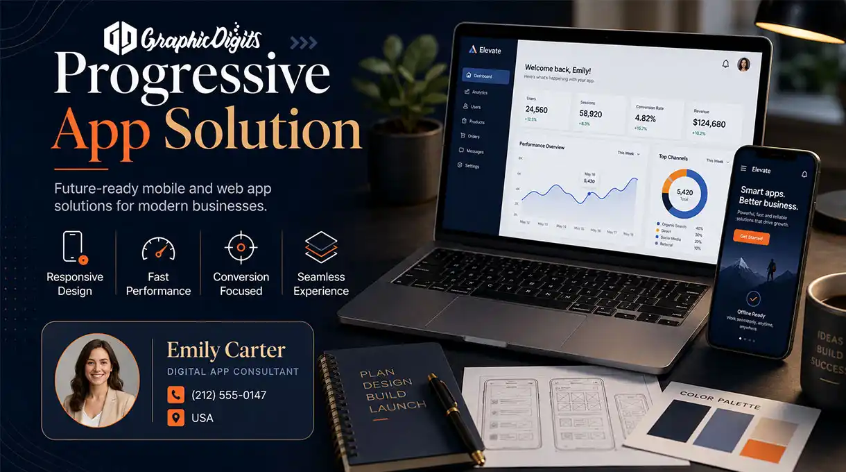 Progressive app solutions services by Graphic Digits