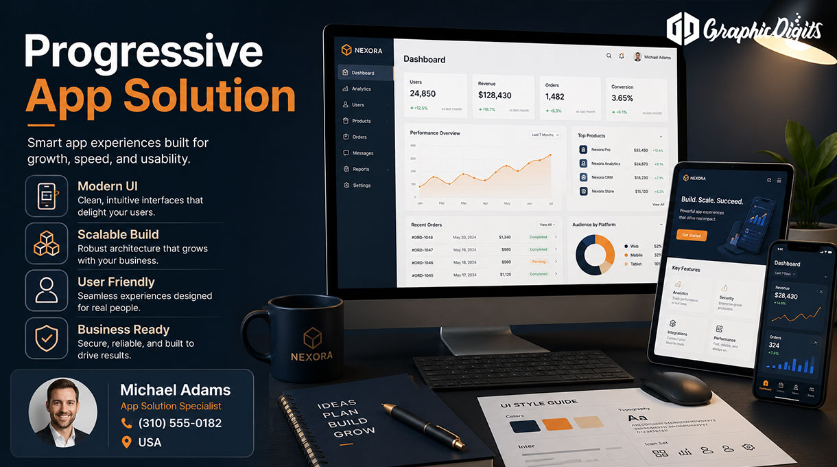 Progressive app solutions by Graphic Digits