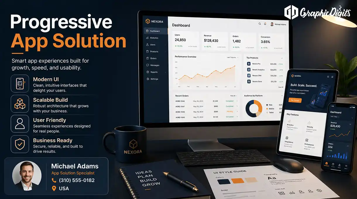 Progressive app solutions by Graphic Digits