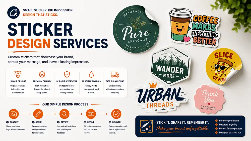 Sticker design services by Graphic Digits