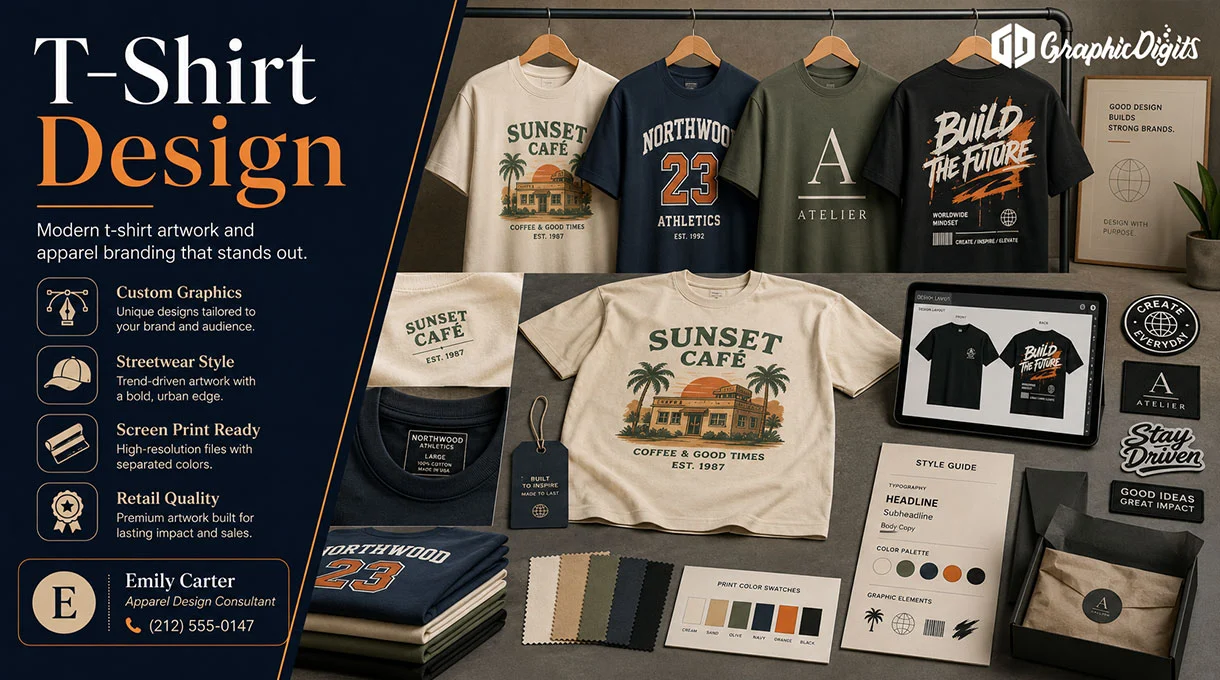 T-shirt design services by Graphic Digits