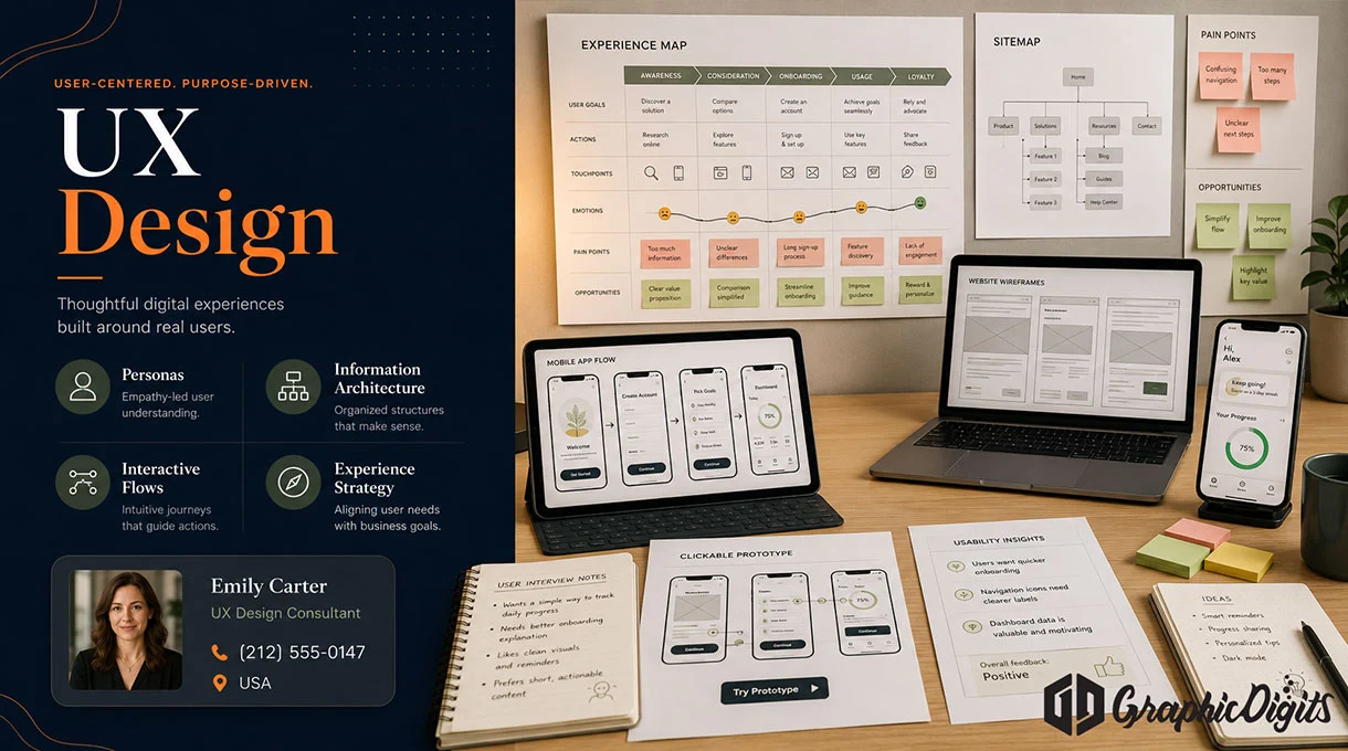 UX design services by Graphic Digits