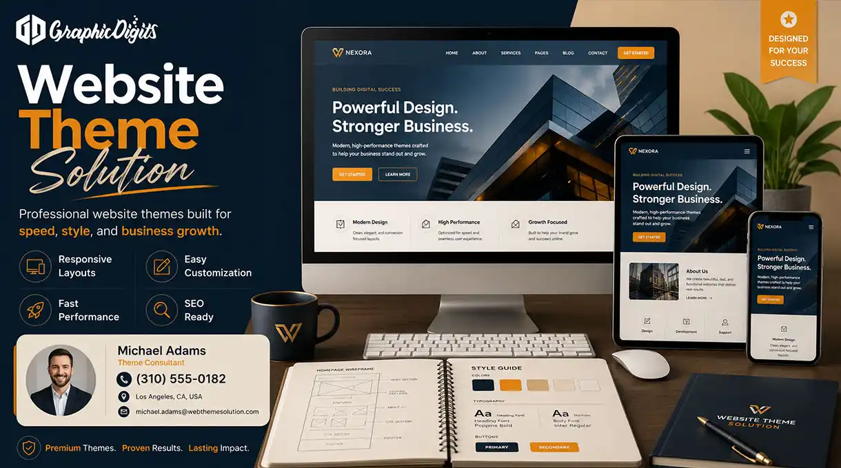 Website theme solution by Graphic Digits