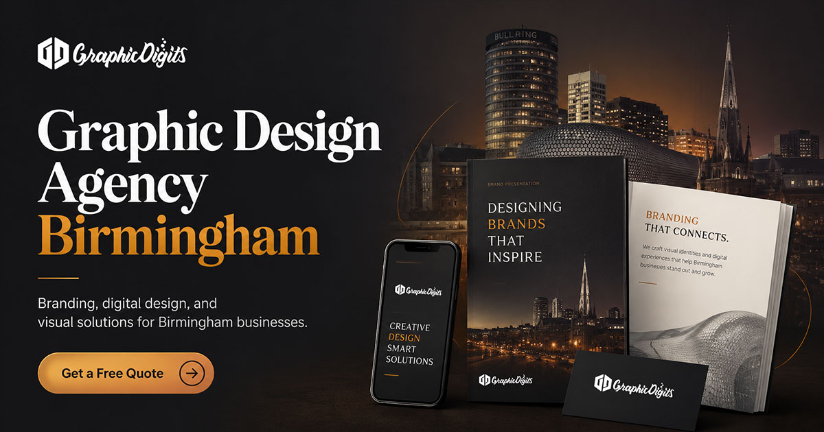 Design agency Birmingham — branding and digital services by Graphic Digits
