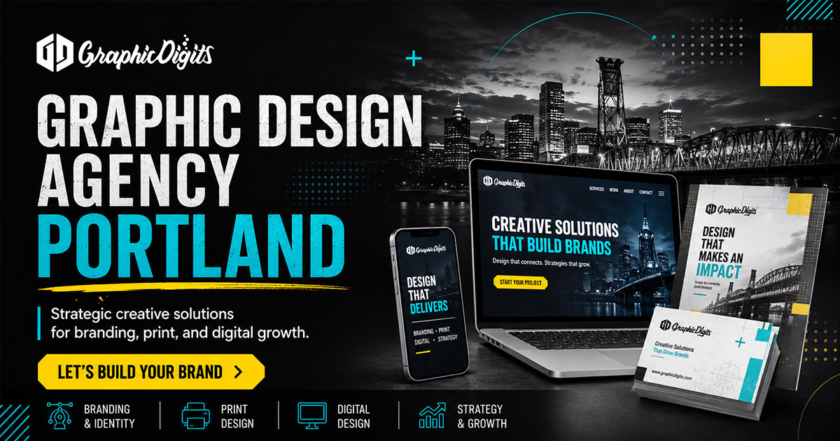 Full-spectrum graphic design services for Portland brands by Graphic Digits