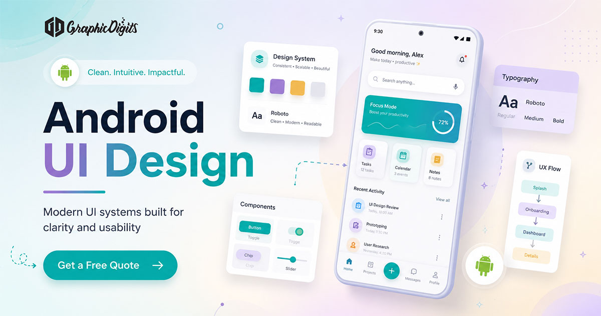 Android UI for businesses by Graphic Digits
