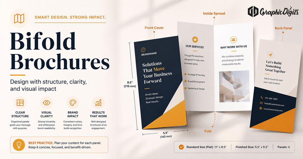 Bi-fold brochures USA by Graphic Digits