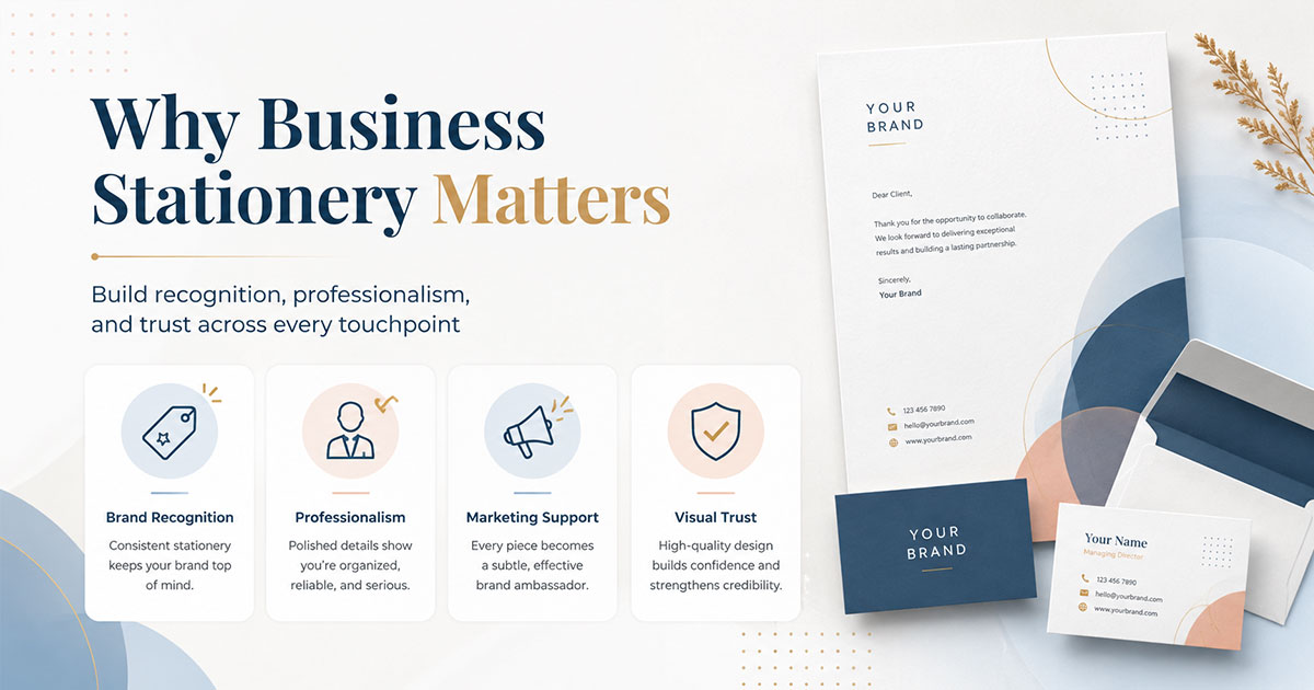 Business stationery with logo by Graphic Digits