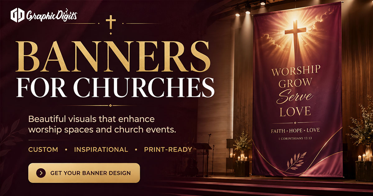 Catholic church banners by Graphic Digits