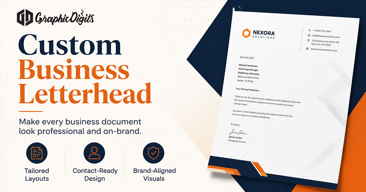 Company letterhead design by Graphic Digits