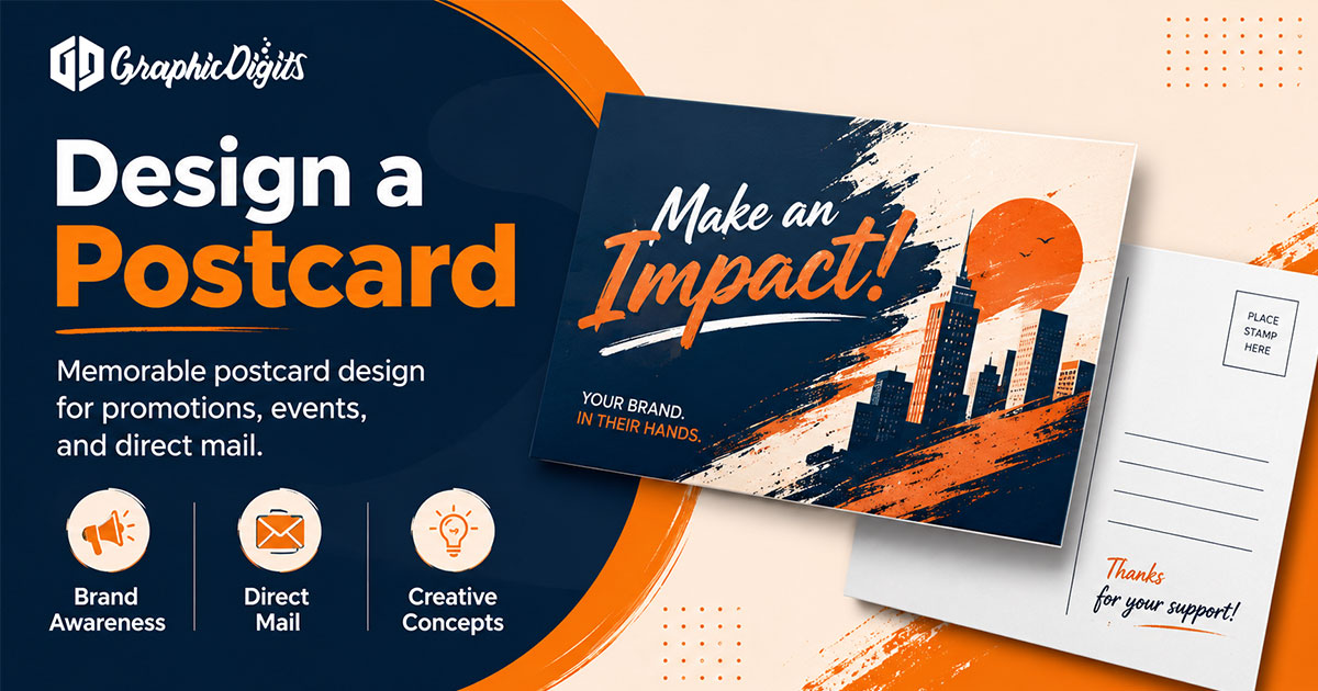 Creative postcard design ideas by Graphic Digits