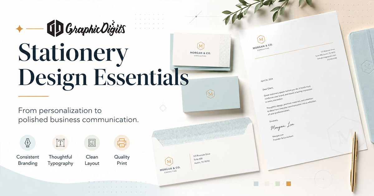 Custom stationery by Graphic Digits